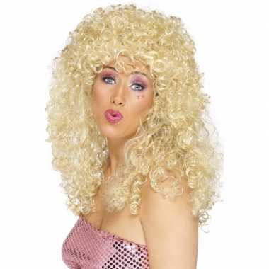 Goedkope  Blonde dolly pruik dames