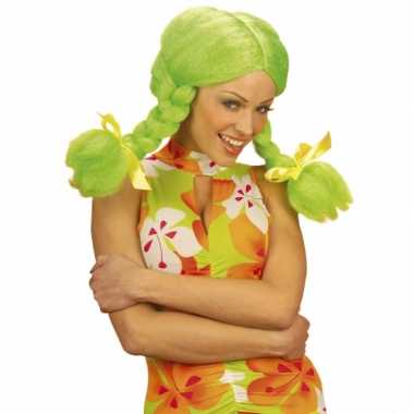 Goedkope  Groene Dolly pruik dames