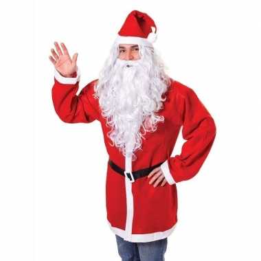 Goedkope kerstman baard pruik zilvergrijs