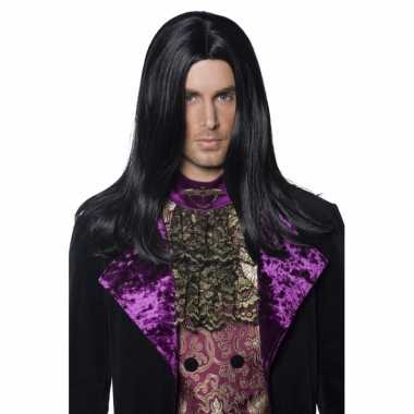 Goedkope  Lange zwarte gothic pruik