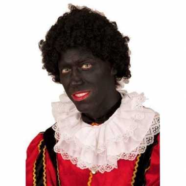 Goedkope pruik zwarte heren roetveeg piet budget