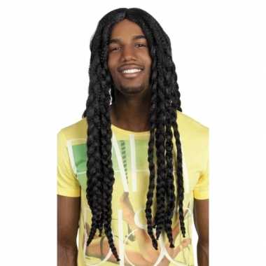 Goedkope  Reggae pruik zwart