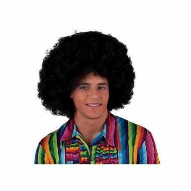 Goedkope  Zwarte party afro pruik
